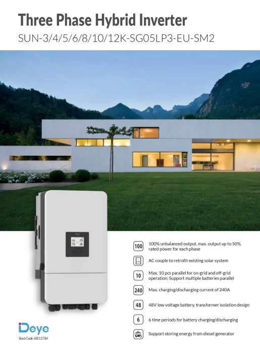 Invertor Hibrid Trifazat Deye 6 kW LV – SUN-6K-SG05LP3-EU-SM2 5